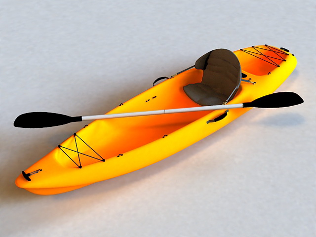 Fishing Kayak 3d rendering