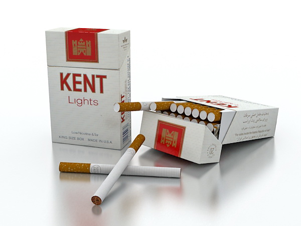 Kent Cigarettes 3d rendering