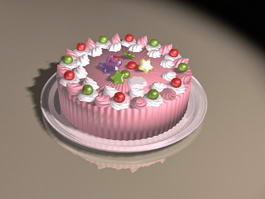 Pink Cake 3d model preview