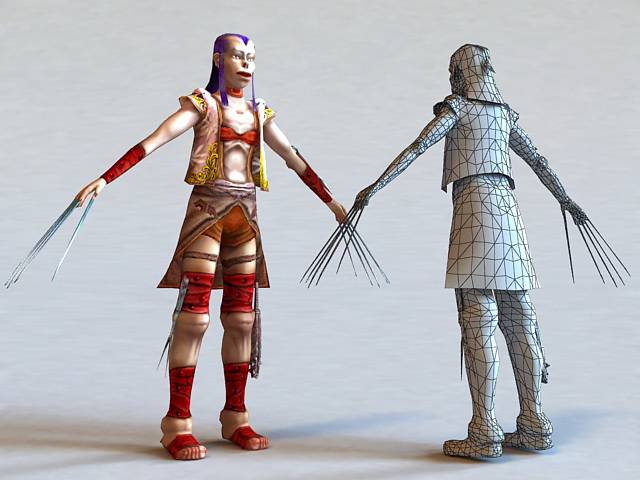 Claw Warrior 3d rendering