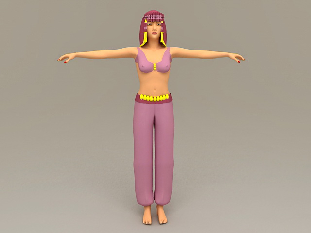 Arabian Dance Girl 3d rendering