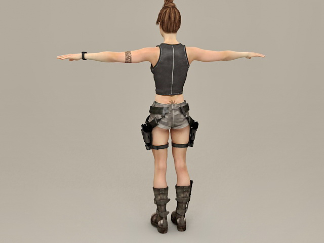 Female Fantasy Adventurer 3d rendering