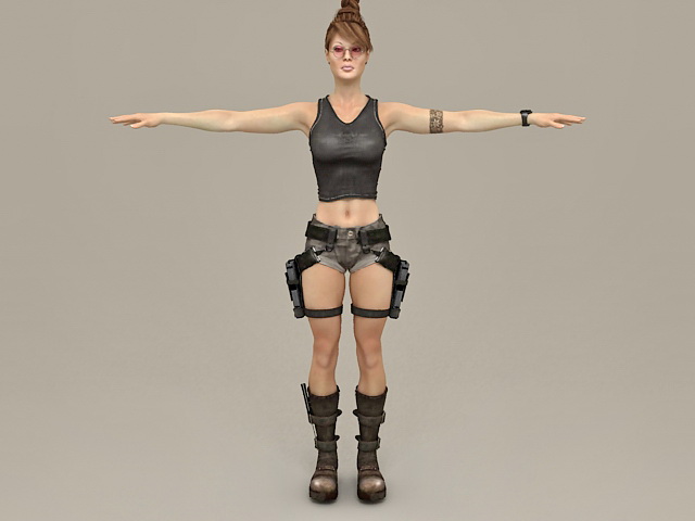 Female Fantasy Adventurer 3d rendering