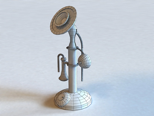 Old-Fashioned Phone 3d rendering