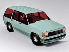 Old Station Wagon 3d model preview