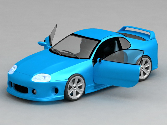 Toyota Supra Turbo 3d rendering