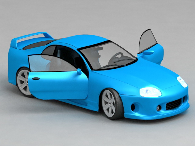 Toyota Supra Turbo 3d rendering