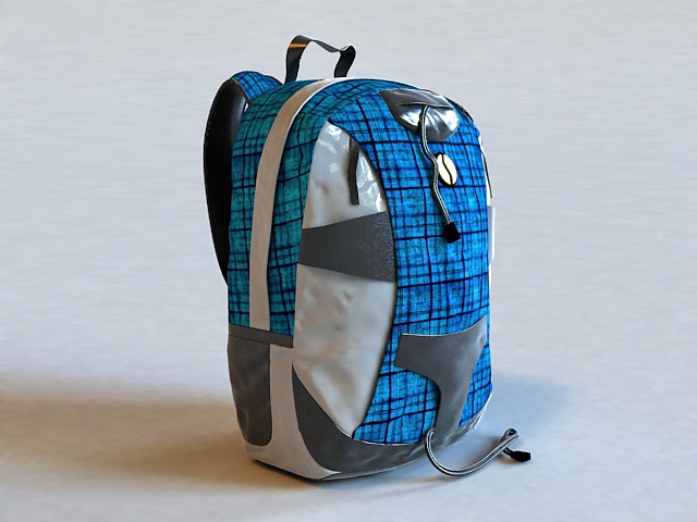 School Backpack 3d rendering
