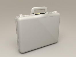Silver Aluminum Briefcase 3d model preview