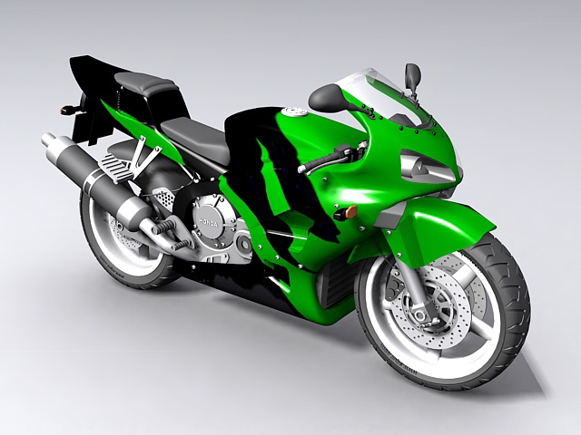 Honda Sport Bike 3d rendering
