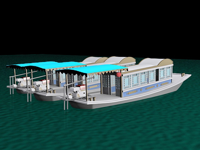 Pleasure Boats 3d rendering