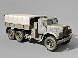 Russian Army Military Kraz Truck 3d model preview