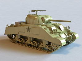 Modern American Tank 3d model preview
