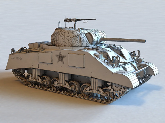 Modern American Tank 3d rendering