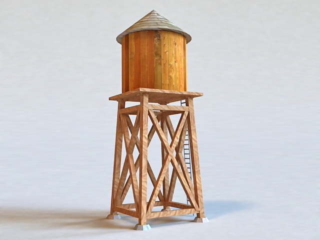 Homemade Water Tower 3d rendering