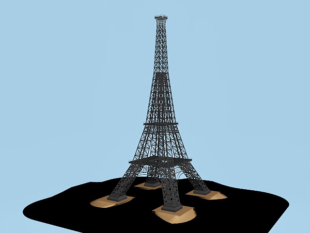 Eiffel Tower 3d rendering