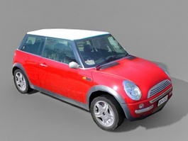 Red Mini Cooper 3d model preview