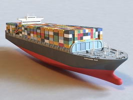 Container Ship 3d model preview