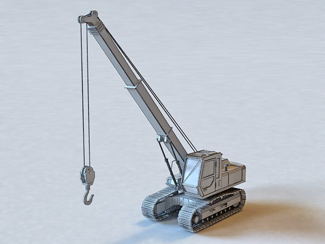 Crawler Crane 3d rendering