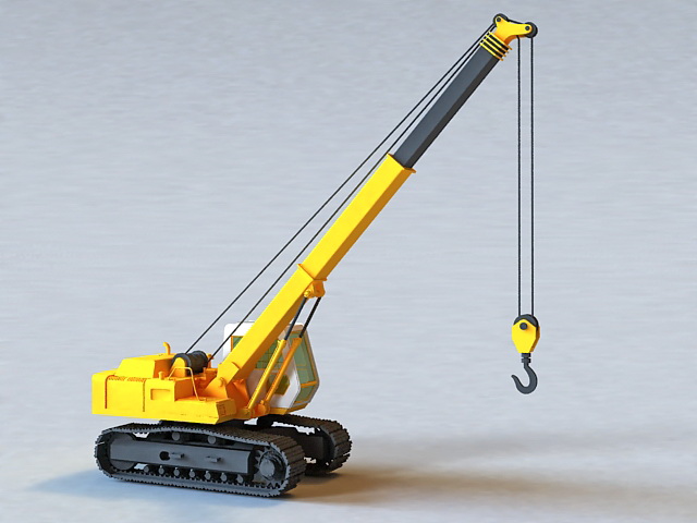 Crawler Crane 3d rendering