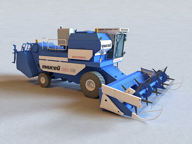 Harvesting Machine 3d rendering