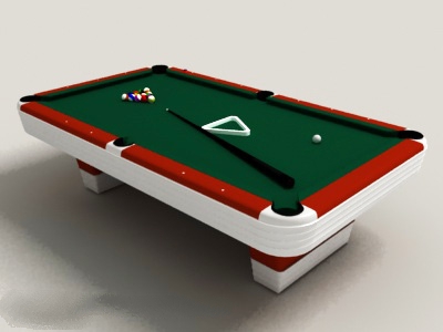 Billiards Pool Table 3d rendering