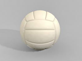 White Volleyball Ball 3d preview
