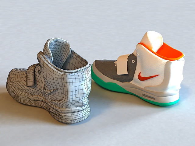 Nike Basketball Shoe 3d rendering