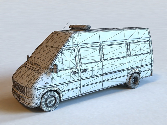 Car Ambulance 3d rendering