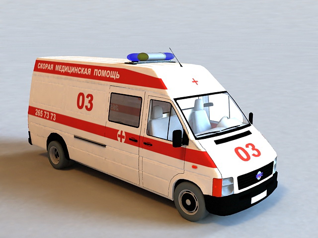 Car Ambulance 3d rendering