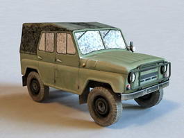 Russian Military UAZ Vehicle 3d preview