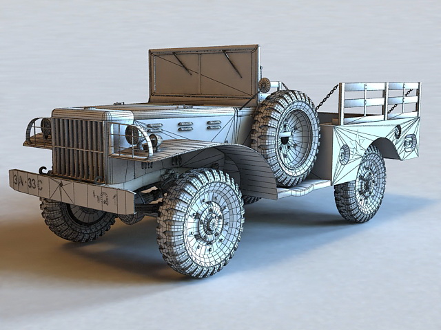 Dodge WC-51 Military Truck 3d rendering