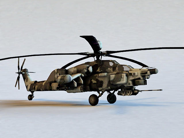 Mi-28N Havoc Attack Helicopter 3d rendering