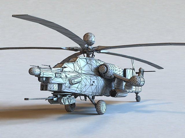 Mi-28N Havoc Attack Helicopter 3d rendering