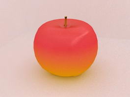 Red Apple Fruit 3d model preview