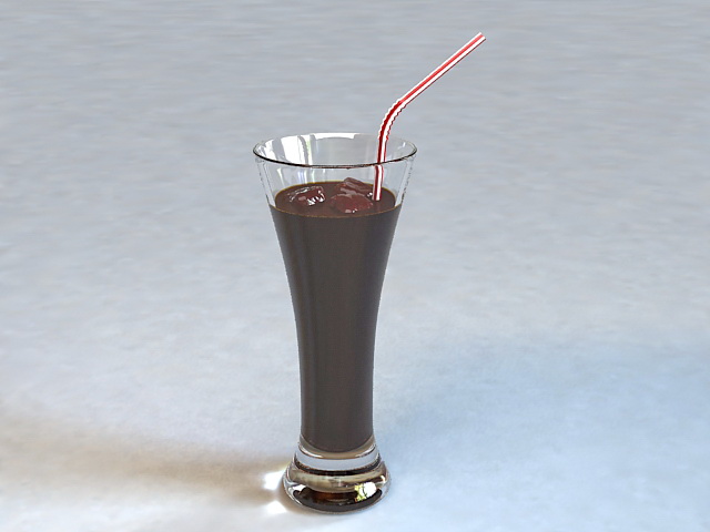 Glass of Cola 3d rendering