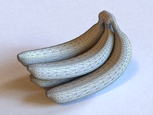 Banana Fruit 3d rendering