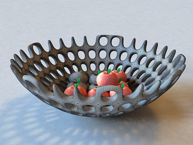 Fruits Basket Decoration 3d rendering