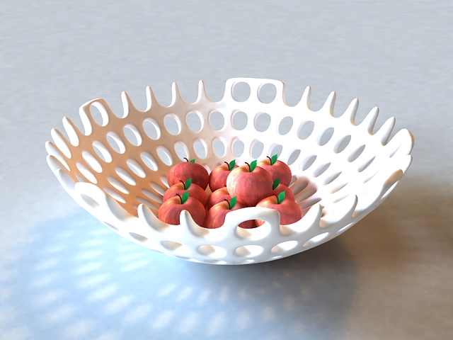 Fruits Basket Decoration 3d rendering