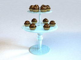 Mini Chocolate Desserts 3d model preview