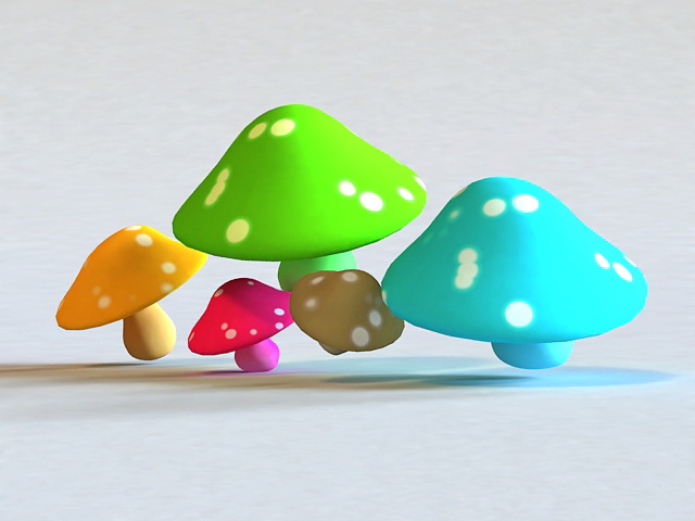 Cartoon Mushroom 3d rendering