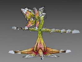 Carnivorous Plant Rigged 3d model preview