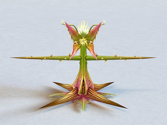 Carnivorous Plant Rigged 3d rendering