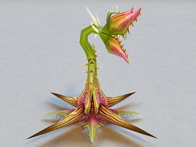 Carnivorous Plant Rigged 3d rendering