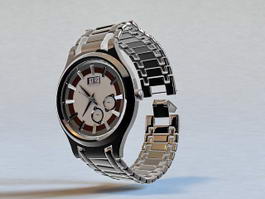 Men Wristwatch 3d model preview