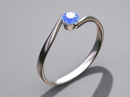 Diamond Engagement Ring 3d model preview
