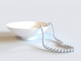 Pearl Necklace 3d model preview