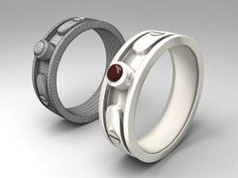 Metal Cuff Bracelet 3d model preview
