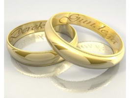 Wedding Rings 3d model preview