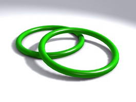 Green Jade Bangle 3d preview